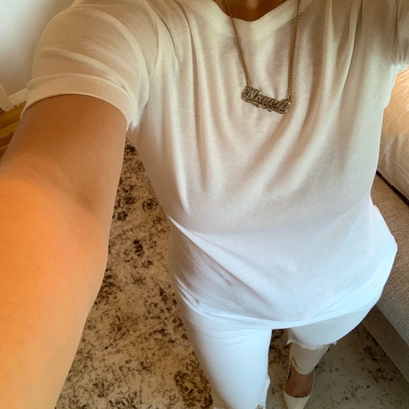 New💖Summer white VINCE. Tee - Picture 4 of 8